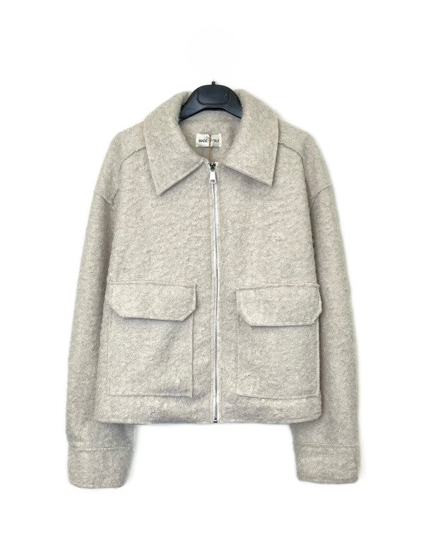 Veste Zippée Bouclée, Manteau Femme Hiver | DestockEnLive.com