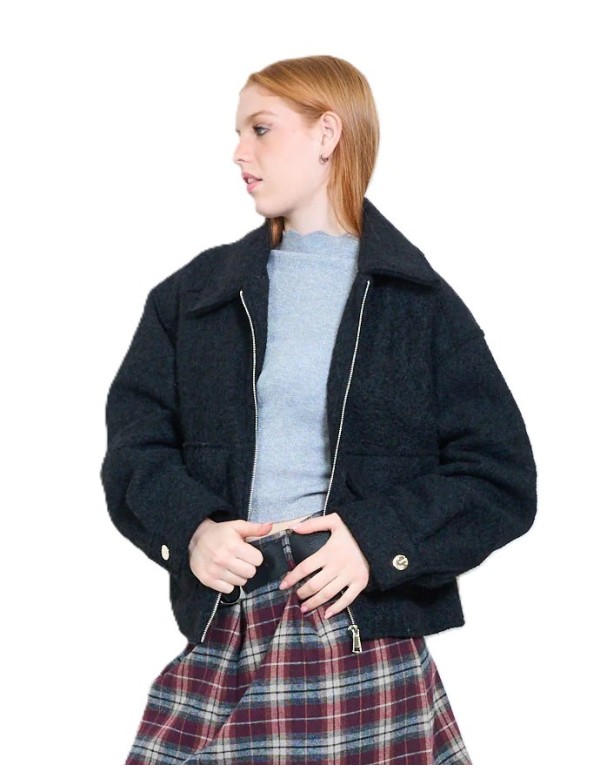 Veste Zippée Bouclée, Manteau Femme Hiver | DestockEnLive.com