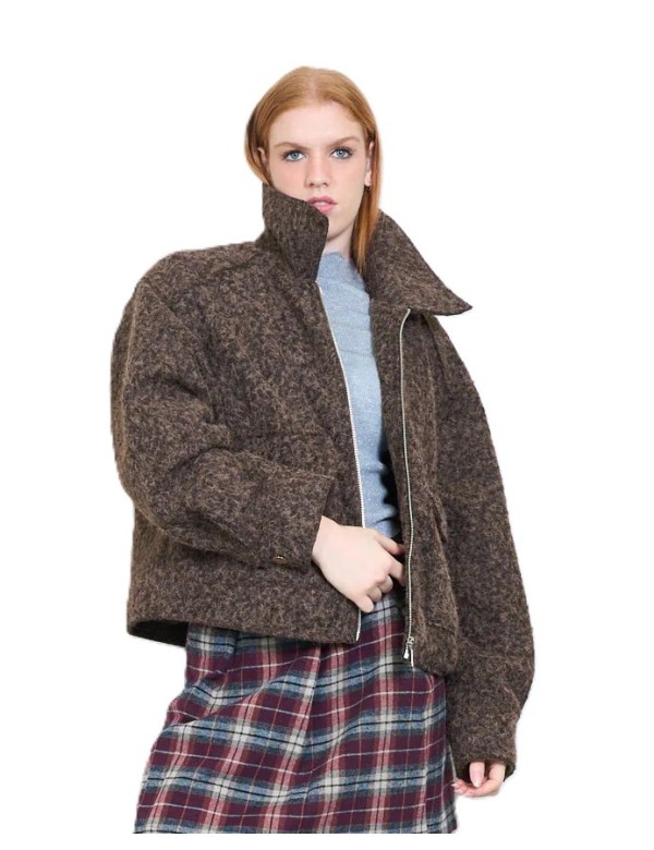 Veste Zippée Bouclée, Manteau Femme Hiver | DestockEnLive.com