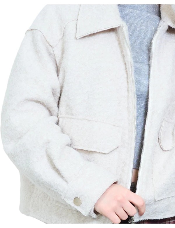 Veste Zippée Bouclée, Manteau Femme Hiver | DestockEnLive.com