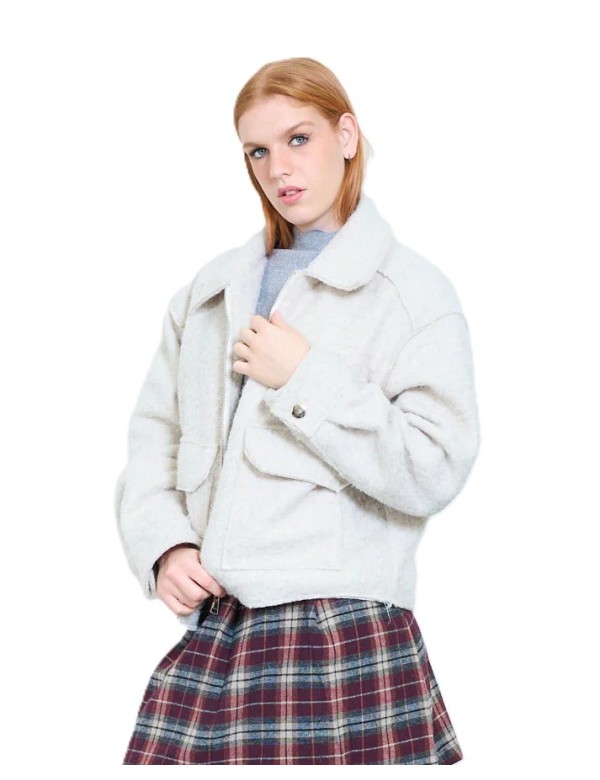 Veste Zippée Bouclée, Manteau Femme Hiver | DestockEnLive.com