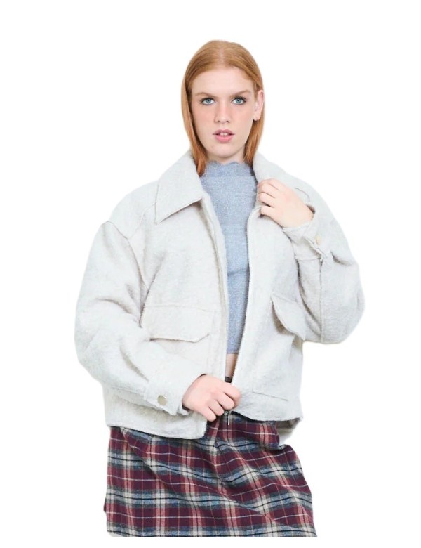 Veste Zippée Bouclée, Manteau Femme Hiver | DestockEnLive.com