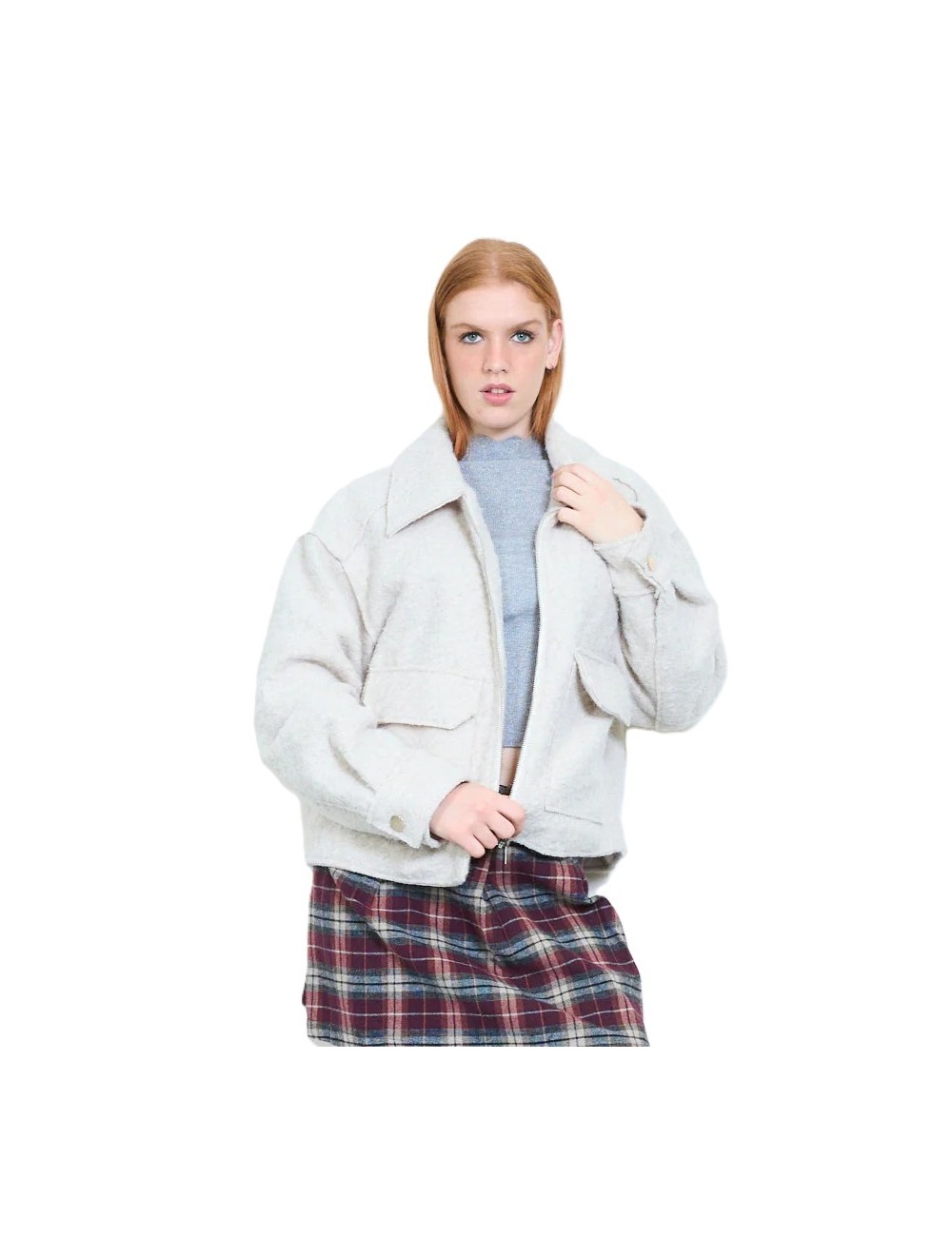 Veste Zippée Bouclée, Manteau Femme Hiver | DestockEnLive.com