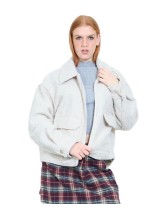 Veste Zippée Bouclée, Manteau Femme Hiver | DestockEnLive.com