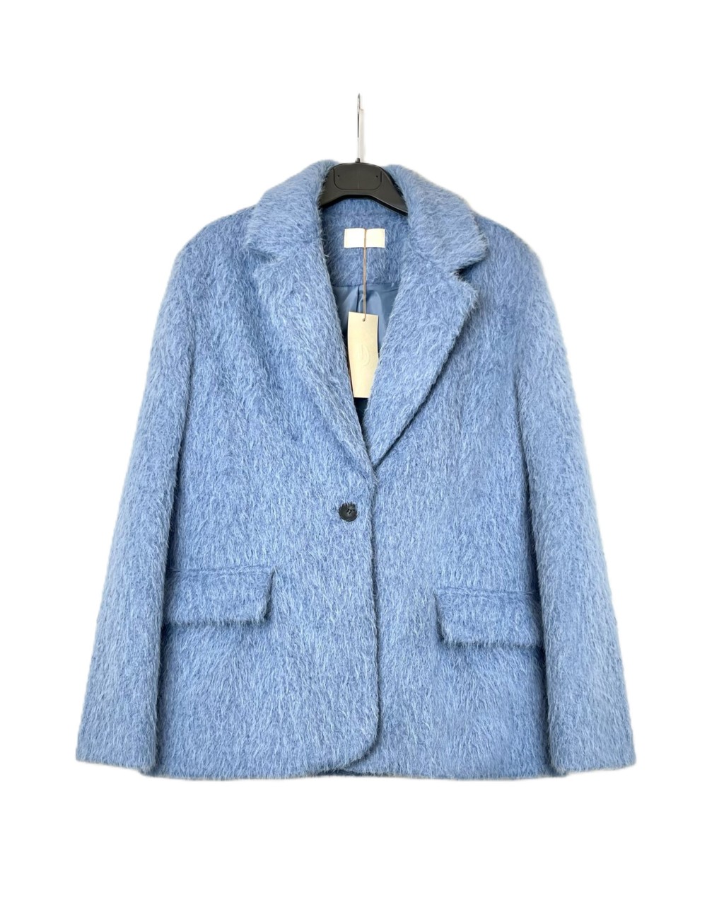 Blazer Effet Fourrure Doux Femme, Veste Hiver Pas cher | DestockEnLive