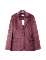 Blazer Effet Fourrure Doux Femme, Veste Hiver Pas cher | DestockEnLive