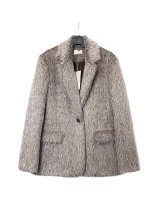 Blazer Effet Fourrure Doux Femme, Veste Hiver Pas cher | DestockEnLive
