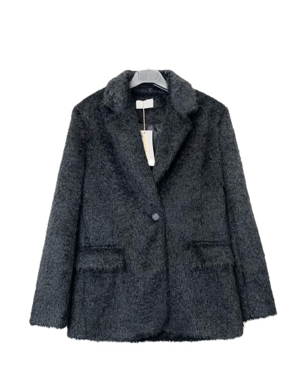 Blazer Effet Fourrure Doux Femme, Veste Hiver Pas cher | DestockEnLive