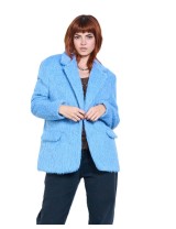 Blazer Effet Fourrure Doux Femme, Veste Hiver Pas cher | DestockEnLive