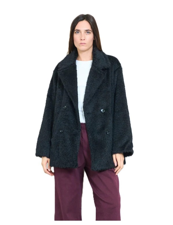 Veste Croisée Fourrure Synthétique Hiver Pas cher | DestockEnLive.com