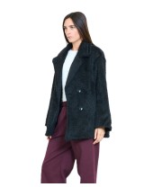 Veste Croisée Fourrure Synthétique Hiver Pas cher | DestockEnLive.com