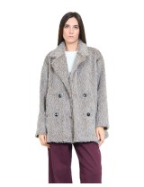Veste Croisée Fourrure Synthétique Hiver Pas cher | DestockEnLive.com