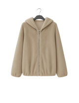 Manteau Long 3/4 Fourrure synthétique Zippée à Capuche | DestockEnLive