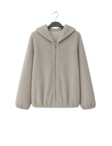 Manteau Long 3/4 Fourrure synthétique Zippée à Capuche | DestockEnLive