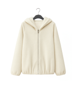 Manteau Long 3/4 Fourrure synthétique Zippée à Capuche | DestockEnLive