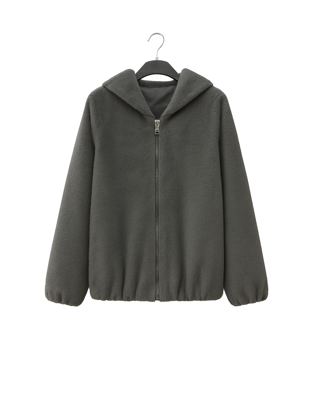 Manteau Long 3/4 Fourrure synthétique Zippée à Capuche | DestockEnLive