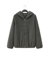 Manteau Long 3/4 Fourrure synthétique Zippée à Capuche | DestockEnLive