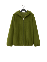 Manteau Long 3/4 Fourrure synthétique Zippée à Capuche | DestockEnLive