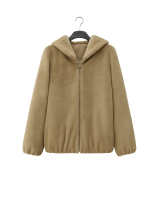 Manteau Long 3/4 Fourrure synthétique Zippée à Capuche | DestockEnLive